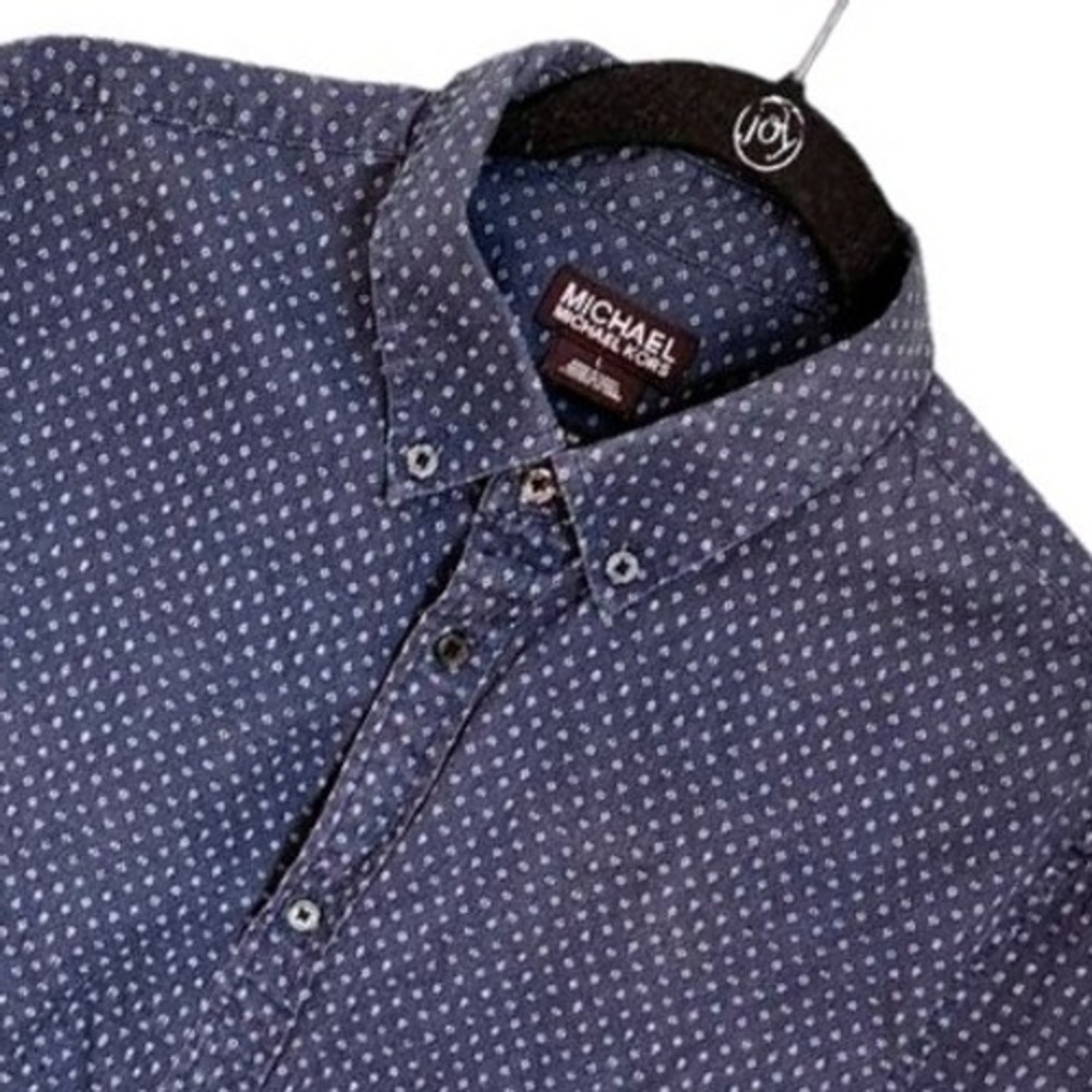 Michael Kors Mens Button Down Short Sleeve Casual Shirt Modern‎ Fit